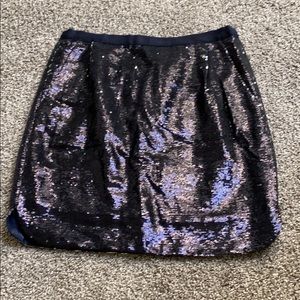 J Crew Navy Sequin Skirt
